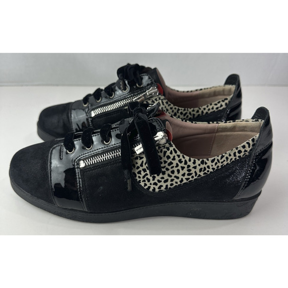 BeautiFeel Women's Lace Up Sneakers Animal Print Shoes Size 38 US 7 - 7.5 - Picture 2 of 12